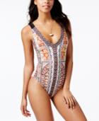Rachel Rachel Roy Printed V-neck One-piece Swimsuit Women's Swimsuit