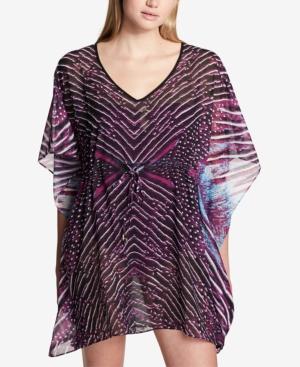 Calvin Klein Artemis Printed Drawstring Caftan Cover-up Women's Swimsuit