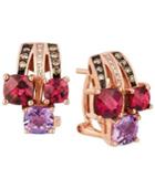 Le Vian Multi-stone (2-3/4 Ct. T.w.), Chocolate Diamond (1/6 Ct. Tw.) And Diamond Accent Earrings In 14k Rose Gold