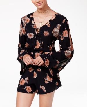 American Rag Juniors' Split-sleeve Romper, Only At Macy's