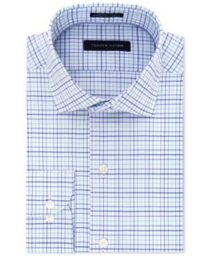 Tommy Hilfiger Men's Classic/regular Fit Non-iron Performance Stretch Check Dress Shirt