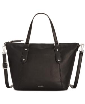 Giani Bernini Pebble Leather Zip Satchel, Created For Macy's