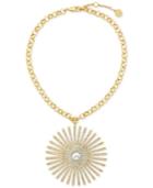Vince Camuto Gold-tone Sunburst Pendant Necklace