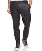 Ring Of Fire Faux Leather Moto Jogger Pants
