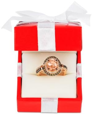 Le Vian Peach Morganite (1-1/5 Ct. T.w.) And Diamond (1/2 Ct. T.w.) Ring In 14k Rose Gold
