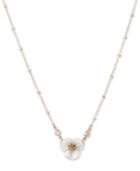 Lonna & Lilly Gold-tone Crystal & Imitation Mother-of-pearl Flower Pendant Necklace, 16 + 3 Extender