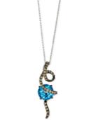Le Vian Blue Topaz (4-1/5 Ct. T.w.) And Diamond (2/3 Ct. T.w.) Pendant Necklace In 14k White Gold
