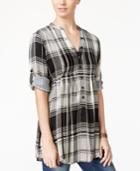 American Rag Plaid Pintucked Blouse, Only At Macy's