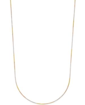 Giani Bernini Tri-tone Etched-cut Necklace In Sterling Silver, And Rose And Gold-plated Sterling Silver, Only At Macy's