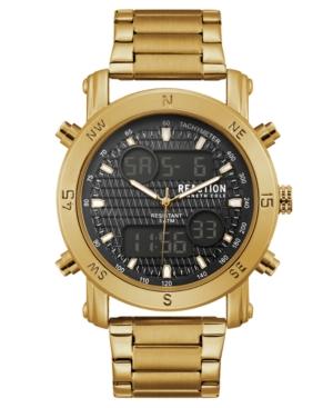 Kenneth Cole Reaction Men's Analog-digital Sport Gold-tone Stainless Steel Bracelet Watch 45mm