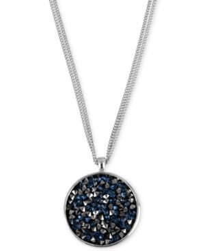 Kenneth Cole New York Silver-tone Faceted Bead Round Pendant Necklace