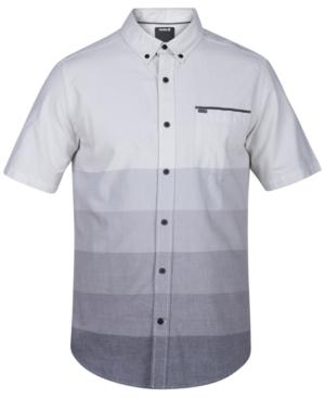 Hurley Men's Wreckless Ombre Stripe Cotton Shirt