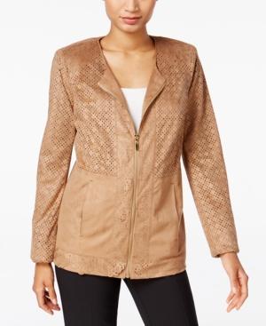 Jm Collection Laser-cutout Jacket, Only At Macy's