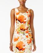 Petite Printed Scuba Sleeveless Top