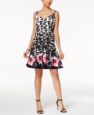 Nine West Floral-print Fit & Flare Dress, Macy's Exclusive Style