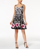 Nine West Floral-print Fit & Flare Dress, Macy's Exclusive Style