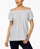 Style & Co Off-the-shoulder Shirred Top, Only At Macy's