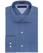 Tommy Hilfiger Easy Care Slate Blue Geo Print Dress Shirt