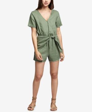 Sanctuary Date Palm Linen Tie-waist Romper