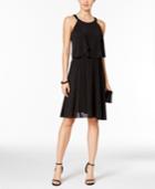 Msk Glittery Flutter Popover Dress