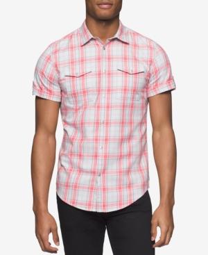 Calvin Klein Jeans Men's Twill Plaid Short-sleeve Shirt