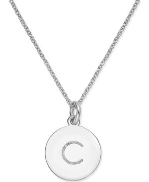 Kate Spade New York Silver-tone Disc Initials 18 Pendant Necklace