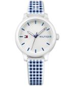 Tommy Hilfiger Women's Gingham Silicone Strap Watch 38mm