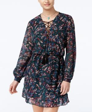Jessica Simpson Kaylin Printed A-line Peasant Dress