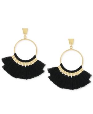 Vince Camuto Gold-tone Fringe Gypsy Hoop Earrings