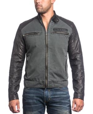 Affliction Men's Cyclone Racer Canvas Jacket