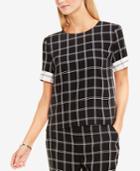 Vince Camuto Printed Cuffed Top