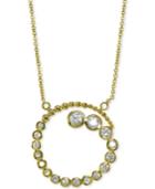 Giani Bernini Cubic Zirconia Spiral Journey Pendant Necklace 18k Gold-plated Sterling Silver, Created For Macy's
