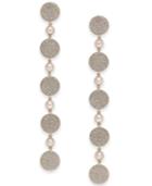 Danori Pave Disc & Swarovski Imitation Pearl Linear Drop Earrings, Created For Macy's