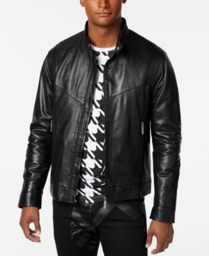 Versace Men's Perforated Leather Jacket