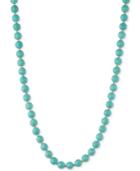 Anne Klein Gold-tone Blue Bead All-around Collar Necklace