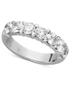 Certified Seven Diamond Station Band Ring In 14k White Gold (2 Ct. T.w.)
