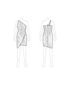 Fame And Partners One-shoulder Lace Closed-back Mini Dress