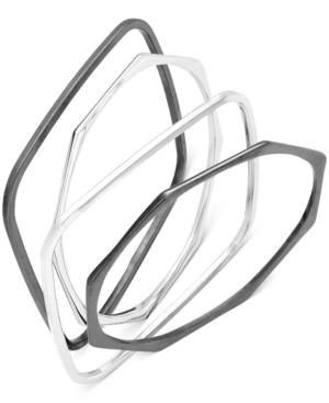 Alfani Two-tone Geometric Bangle Bracelet