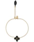 Rachel Rachel Roy Gold-tone Stone Flower Flex Bracelet