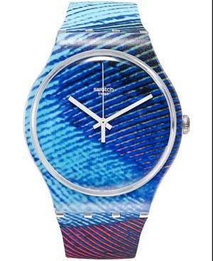 Swatch Unisex Swiss Exotic Charm Multi-color Silicone Strap Watch 41mm Suok113