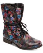 Steve Madden Women's Troopa Floral Combat Boots