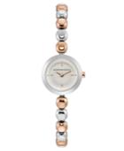 Bcbg Maxazria Ladies Two Tone Rose Gold Bracelet Watch With Silver Dial, 20mm