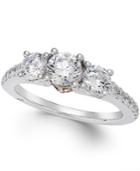 Marchesa Diamond Three-stone Ring (1-1/2 Ct. T.w.) In 18k White Gold