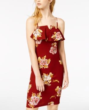 Almost Famous Juniors' Floral-print Flounce Dress