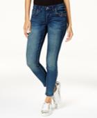Rampage Juniors' Chloe Curvy Studded Skinny Ankle Jeans