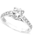 Engagement Ring, Diamond (1-1/2 Ct. Tw.) And 14k White Gold