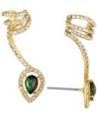 Rachel Rachel Roy Gold-tone Abalone-look Stone And Pave Wrap Ear Climber With Cuff