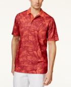 Tasso Elba Men's Leaf-print Polo Shirt, Only At Macy's