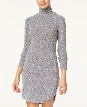 Utra Flirt Juniors' Heathered Turtleneck Sweater Dress
