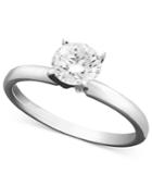Diamond Ring, 18k White Gold Certified Diamond Ring (1-1/4 Ct. T.w.)